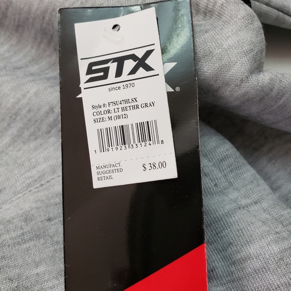 Boys Fleece Zip Up Hoodie, grey and black, sizes: S, M, and L - Picture 2 of 6